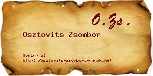 Osztovits Zsombor névjegykártya
