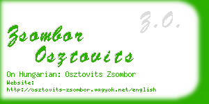 zsombor osztovits business card